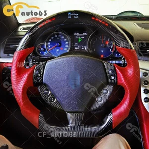 Real Carbon Fiber LED Steering Wheel For Maserati GranCabrio GT GranCabrio 10+ - Picture 1 of 6