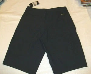 NEW QUiKSILVER boys sz 16 / 28 solid navy blue amphibian hybrid shorts - Picture 1 of 2