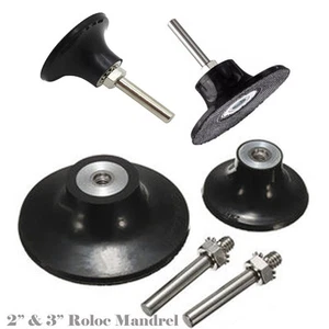 2" and 3" Roll Lock for Roloc Type Sanding Polishing Disc Mandrel Type R 1/4" - Picture 1 of 3