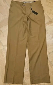 NWT Men's Dress Pants Size 38 Regular Pleated Camal Wool MSRP $98 - Picture 1 of 7