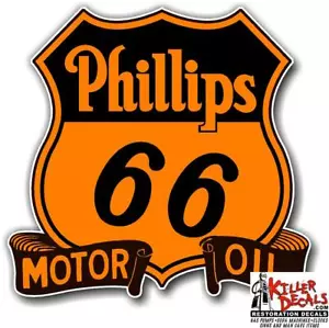(PHIL8) ADESIVO DECALCOMANIE 8" PHILLIPS 66 SCUDO MOTORE OLIO BENZINA BENZINA - Foto 1 di 1