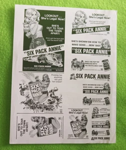 "Six Pack Annie" Original Movie Ad Clip Art 1975 (Uncut) - Bild 1 von 2
