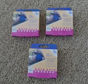 Lot 3 New MBI Scrapbooking Adhesive 250 Quik Stik Corners Acid Free Photo Safe - Picture 1 of 2