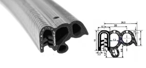 Gummidichtung Schwarz Universal Kantenschutz Kantenschutzprofil T-70 B67 - Bild 1 von 3