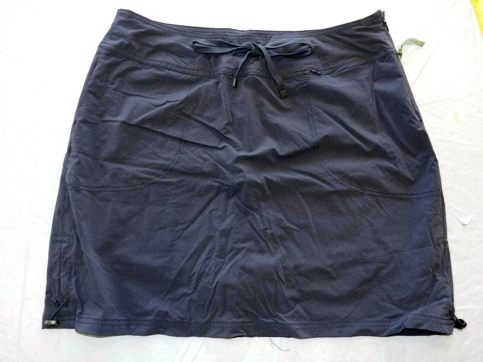 TÉ VERDE Skort Talla XXL Gris Pantalones Cortos Bajo Falda Cremallera Lateral Navegación Nylon (p82) Foto 1 de 4