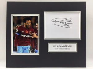 RARE Felipe Anderson West Ham United Signed Photo Display + COA AUTOGRAPH - Picture 1 of 3