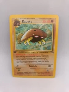 Kabuto 50/62 1st Edition Fossil WOTC Pokemon Card Vintage  - Heavy Played - Picture 1 of 2