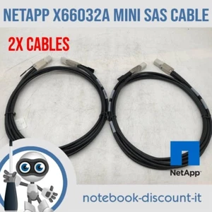 2x NetApp X66032A Mini SAS HD a Mini SAS HD 12Gb Cavo 2M Molex 112-00437+A0 - Afbeelding 1 van 4