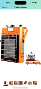 2-in-1 Gas Stove Heater, Portable Heating Cooker, Perfect For Camping/outdoors - Picture 1 of 11