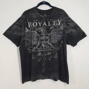 Camisa Xzavier Para Hombres XL Estrás Y2K Gótica Grunge Alas Patinador Desteñida Envejecida - Imagen 1 de 18