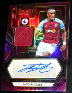 2023-24 Select Premier Moussa Diaby Auto Memorabilia Purple Prizm # 01/49 - Picture 1 of 3