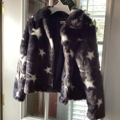 Nuevo Abrigo Chaqueta Epic Threads Juvenil XL Negro Piel Sintética Niñas Estrellas Blancas Nuevo con Etiquetas Foto 1 de 4
