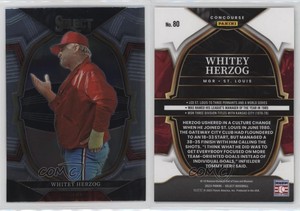2023 Panini Select Concourse Whitey Herzog #80 HOF