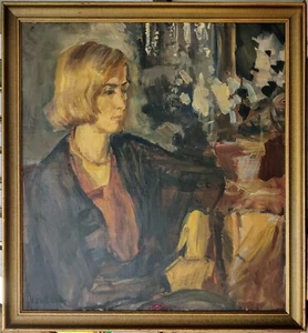 Mogens Vantore (1895-1977): Porträt einer Frau. Sehr gut verzeichneter Maler - Bild 1 von 8