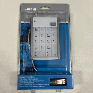 New ADESSO USB Mini Numeric Keypad IKP-130 Plug and Play Hot Swappable For Mac - Picture 1 of 10