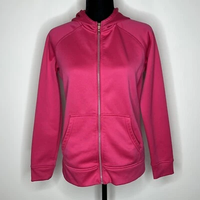 Chaqueta Reebok Niñas Talla XL Rosa Cremallera Completa Bolsillos Con Capucha Foto 1 de 4