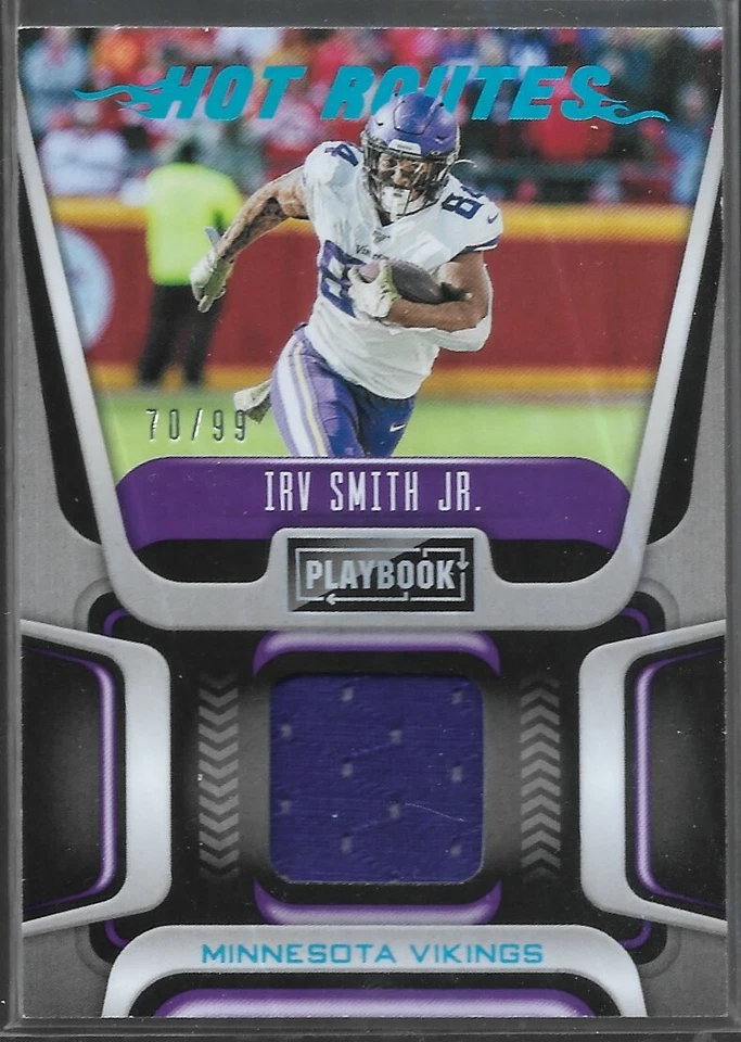 2020 Panini Playbook 1 Jersey Irv Smith Jr .Hot Routes /99 Minnesota Vikings  - Image 1 of 2
