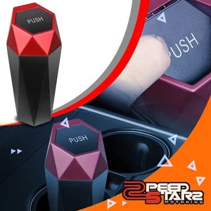 Basura universal portátil para automóvil soporte de basura caja de almacenamiento de basura rojo - Imagen 1 de 6