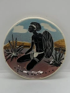 Vintage Vande Pottery Plate with Aboriginal Design 12cm - Picture 1 of 1