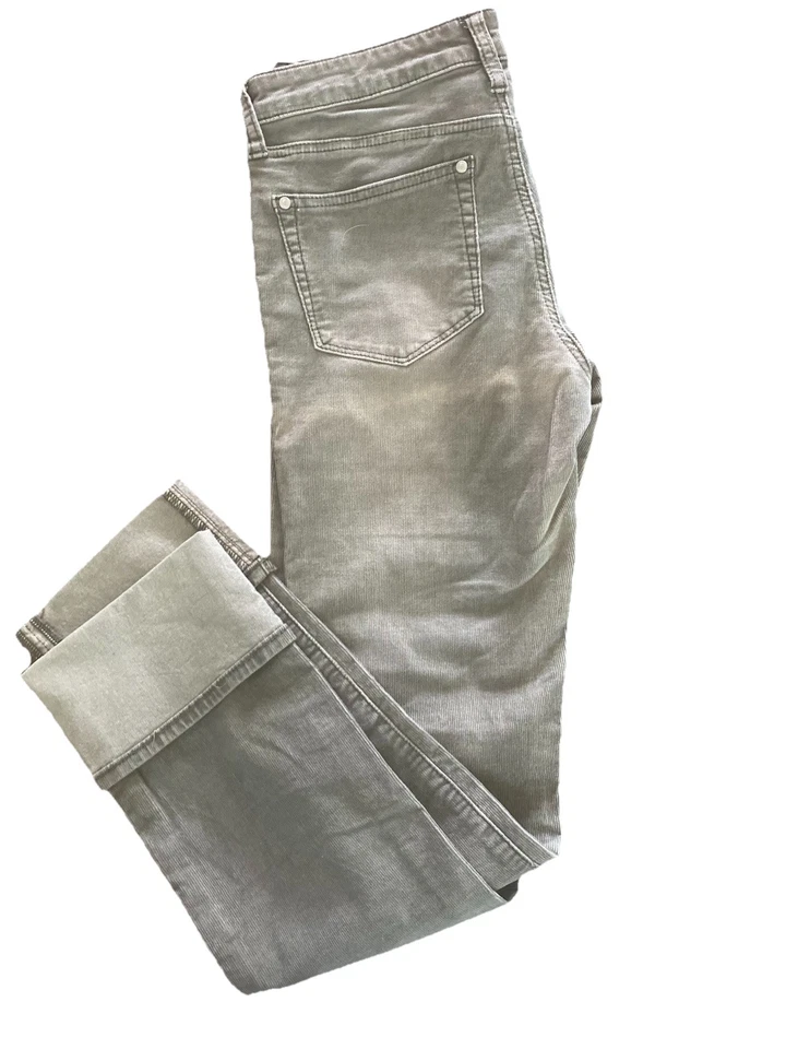 Anthropologie PILCRO, Calça Feminina de Veludo Cinza Paralela Algemada, Tamanho 26. - Imagem 1 de 4