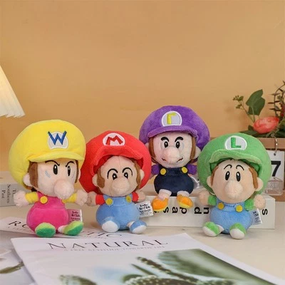 Super Mario Bros Plush Doll Baby Mario Luigi Waluigi Wario Stuffed Toys Gifts - Image 1 of 3
