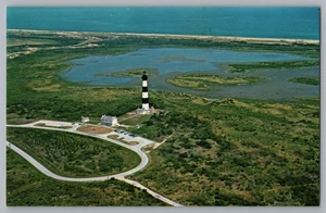 The Outer Banks Of North Carolina Bodie Island Lighthouse Postcard - Picture 1 of 2