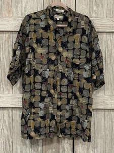 Pierre Cardin XXL Men's Cocktail Hawaiian Shirt 100% Rayon Korea - Picture 1 of 3