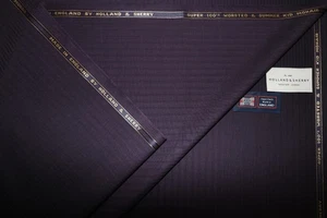 Holland & Sherry VERANO NIÑO MOHAIR Y TELA DE TRAJE DE LANA EN “Berenjena” = 3,77 m - Imagen 1 de 12