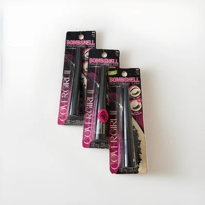 3x Covergirl Bombshell POW-Der ceja + forro #800 negro ~ difícil de encontrar descontinuado Foto 1 de 2