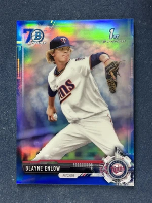 2017 Bowman Chrome 70 Blue Refractor Blayne Enlow Twins /200 - Image 1 of 2
