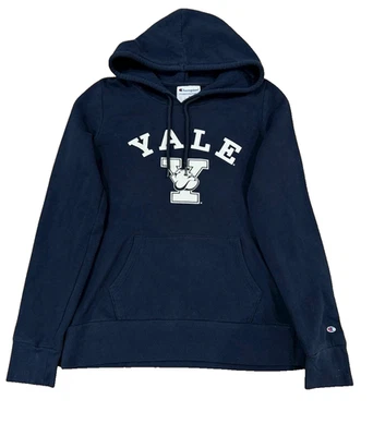 VINTAGE CHAMPION YALE UNIVERSITY BULLDOGS WOMENS MEDIUM HOODIE SWEAT SHIRT - Image 1 of 4