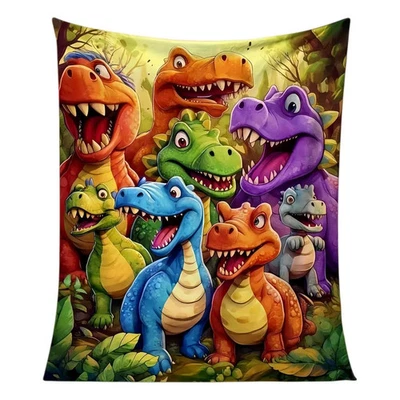Dinosaurs Blanket for Kids, 60"x80" Throw Blanket for Boys, Dinosaur Lover Gift  - image 1 of 4