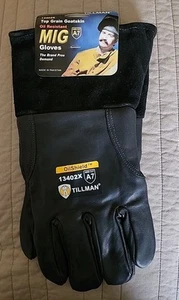 Tillman 13402X Talla XXL Puño Recto Premium Negro Piel de Cabra Mig Guantes Soldadura  - Imagen 1 de 7