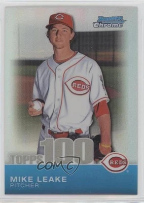 2010 Bowman Chrome Topps 100 Prospects Refractor /499 Mike Leake Rookie RC - Image 1 of 2