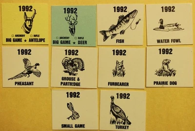 Standing Rock Indian Reservation 1992 Set Hunting Fishing Stamps MNH Bok5S1-17 - Image 1 of 2