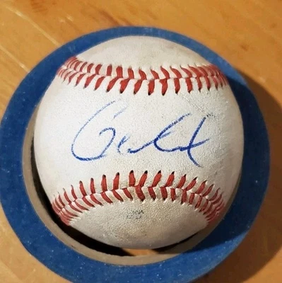 Autographed Baseball game used CONNOR NYLAND - Image 1 of 2