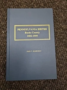 Pennsylvania Geburten, Bucks County, 1682-1800 Genealogie sehr guter Zustand - Bild 1 von 3