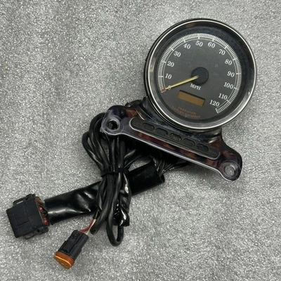 Harley Sportster Dyna 1999-2003 OEM velocímetro y montaje cromado - 67403-99A Foto 1 de 4