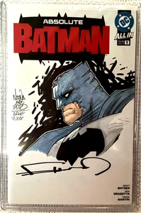 🔥~ABSOLUTE BATMAN #1~mit NATWA BATMAN SKETCH~NATE & FRANK MILLER SIGNED~w/COA~🔥 - Bild 1 von 2