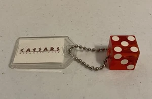 Portachiavi vintage Caesars Atlantic City Hotel dadi carta dice dadi da tavolo reali - Foto 1 di 4