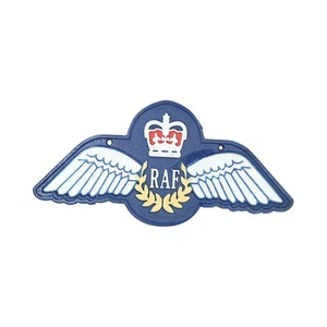 RAF Flügel Schild Plakette Gusseisen Wand Garage Royal Air Force Flugzeug GB Britain - Bild 1 von 14