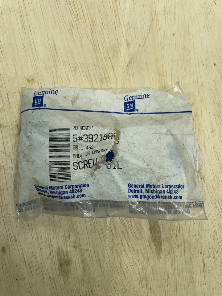 Tapón de drenaje de cárter de aceite GM OEM 1982-1997 GM Vehículos 3921988 *SIN JUNTA Foto 1 de 2
