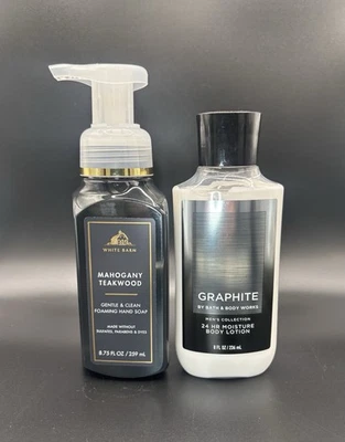 Bath and Body Works Grafito Loción Corporal Caoba Madera de Teca Espumoso Jabón de Manos 8oz Foto 1 de 3