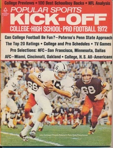 POPULAR SPORTS KICK OFF 1972 FOOTBALL YEARBOOK (High School / College / Pro mag) - Bild 1 von 3