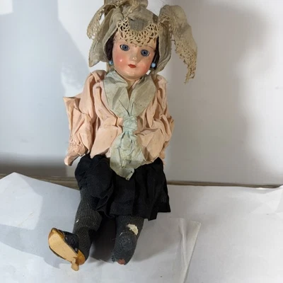 Gorgeous Antique SFBJ 60 Paris 3/0 Bisque Doll, Composition Body 12 Inch 1920s - Image 1 of 4