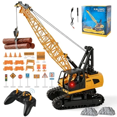 LTFIOON Kran Spielzeug, 2.4Ghz RC Kranfahrzeug, Ausfahrbarem Kran, Baustellen... - Bild 1 von 4