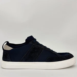 PETER MILLAR Suede Sneakers Mens 11 Blue Navy White Low Top Lace Up MS22EF22 - Picture 1 of 10