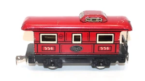 Marx 556 O 6" Tinplate 4-wheel Caboose NY Red Exc - Picture 1 of 4