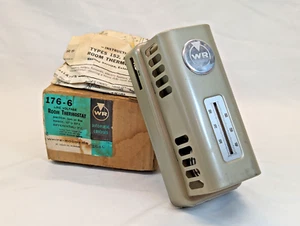 Vintage White-Rodgers 176-6 Line Voltage Room Thermostat 40-80°F - Picture 1 of 4
