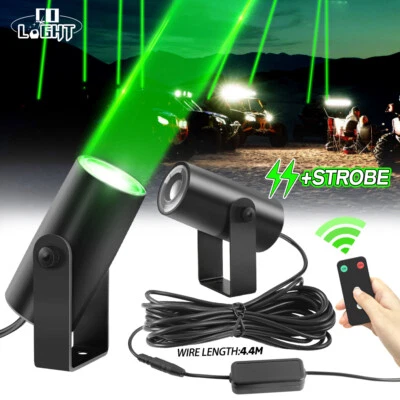 Para Side by Sides RZR UTV Accesorios Láser Verde Látigo Luces Spot Pods Sin Látigo Foto 1 de 4
